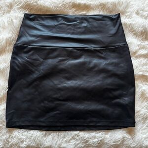 Windsor Black Asymmetrical Mini Pencil Skirt